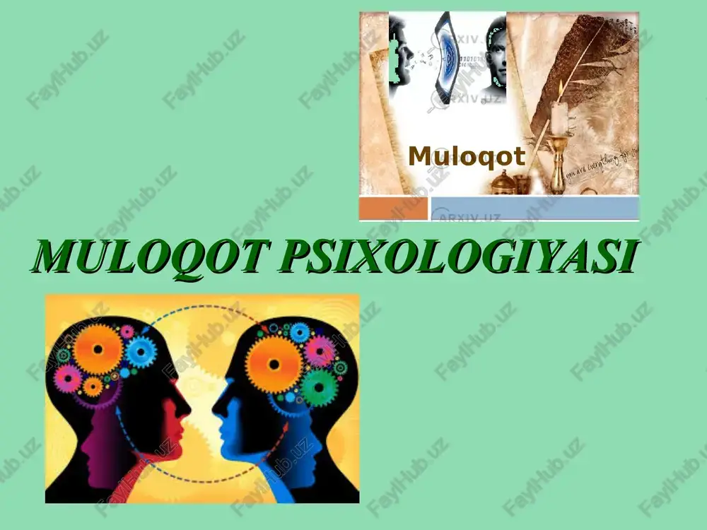muloqot psixologiyasi — PPT