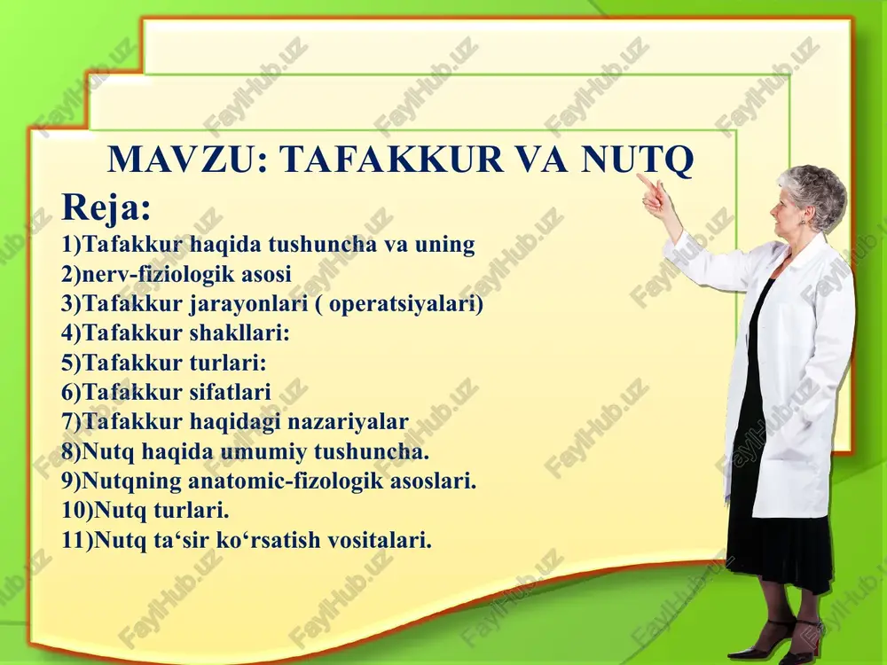 tafakkur va nutq — PPT
