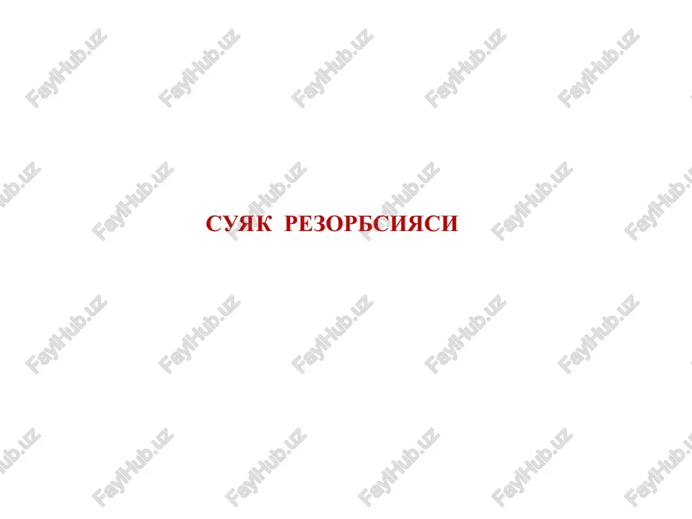 suyak rezorbsiyasi — PPT