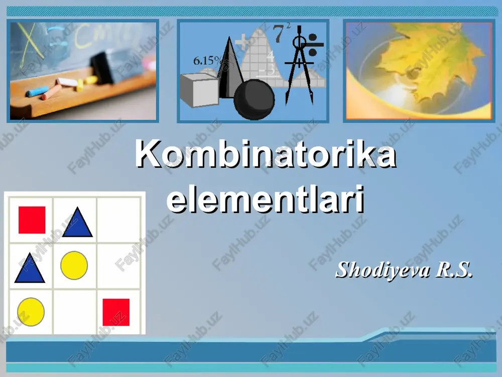 kombinatorika elementlari — PPT