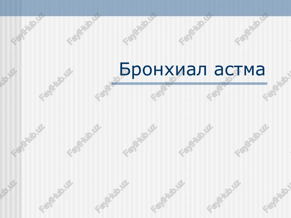 bronxial astma — PPT