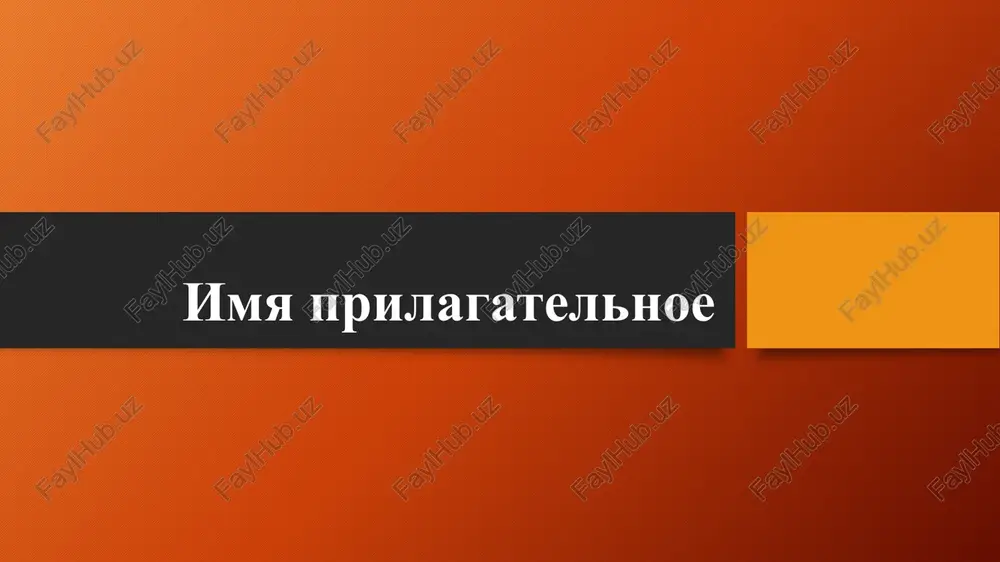 imya prilagatelnoe — PPT