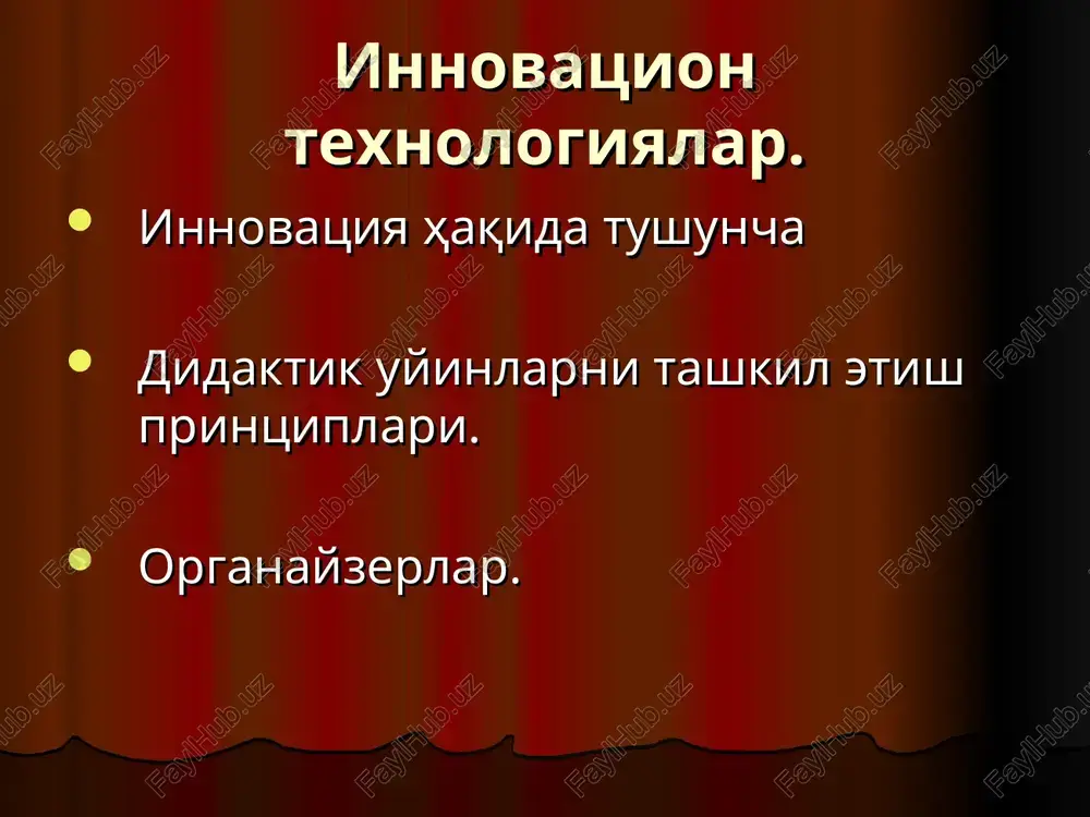 innovatsiya haqida tushuncha — PPT