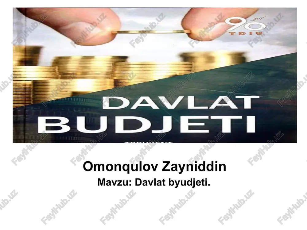 davlat byudjeti — PPT