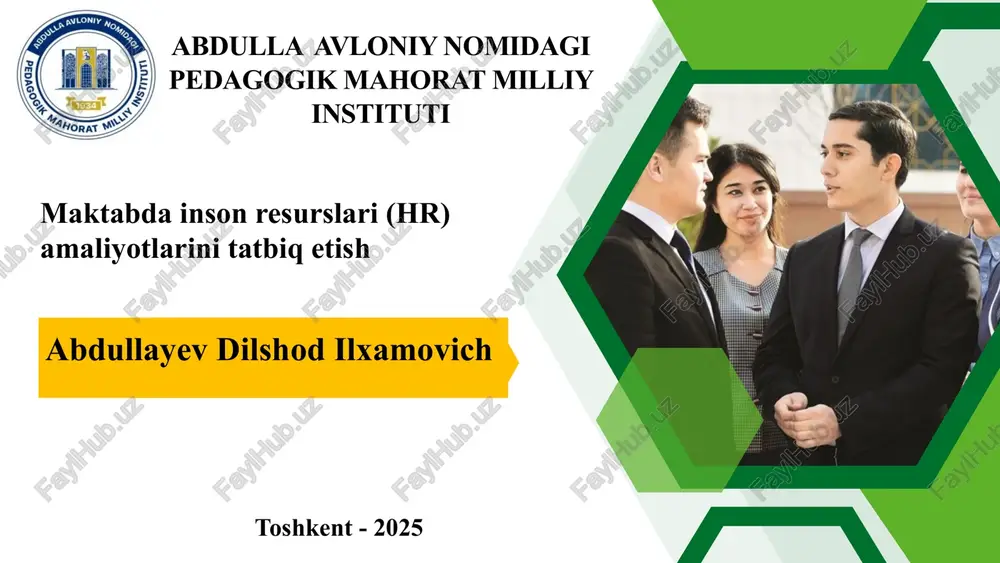 hr amaliyotlari — PPTX
