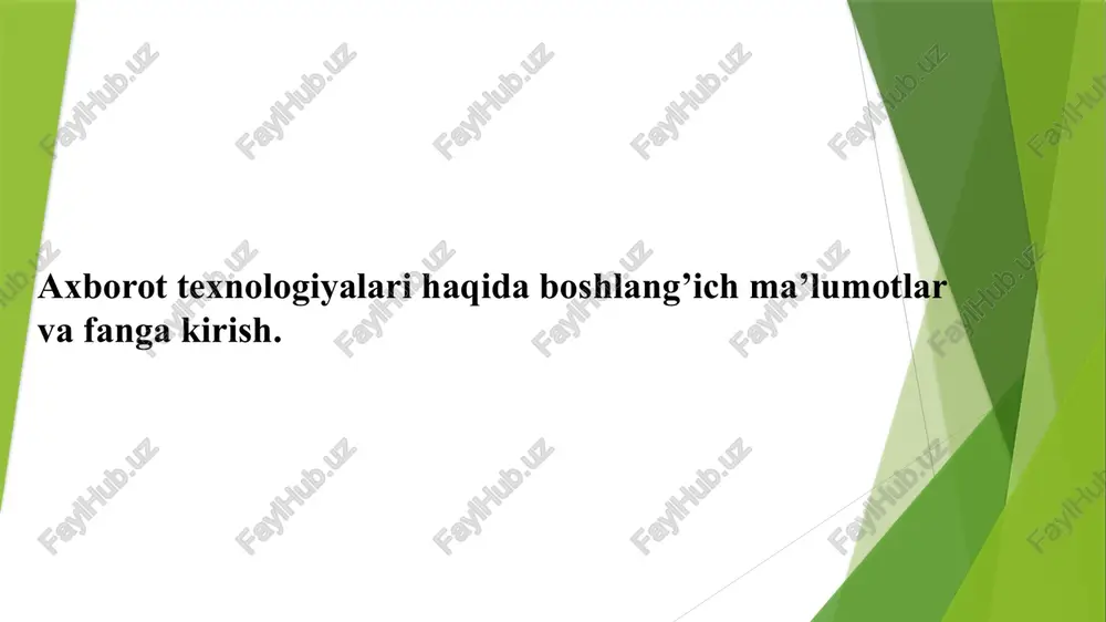 axborot texnologiyalari — PPTX