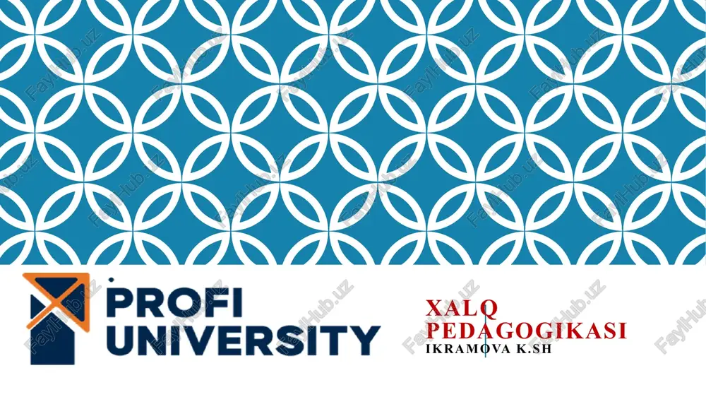 xalqpedagogikasi — PPTX