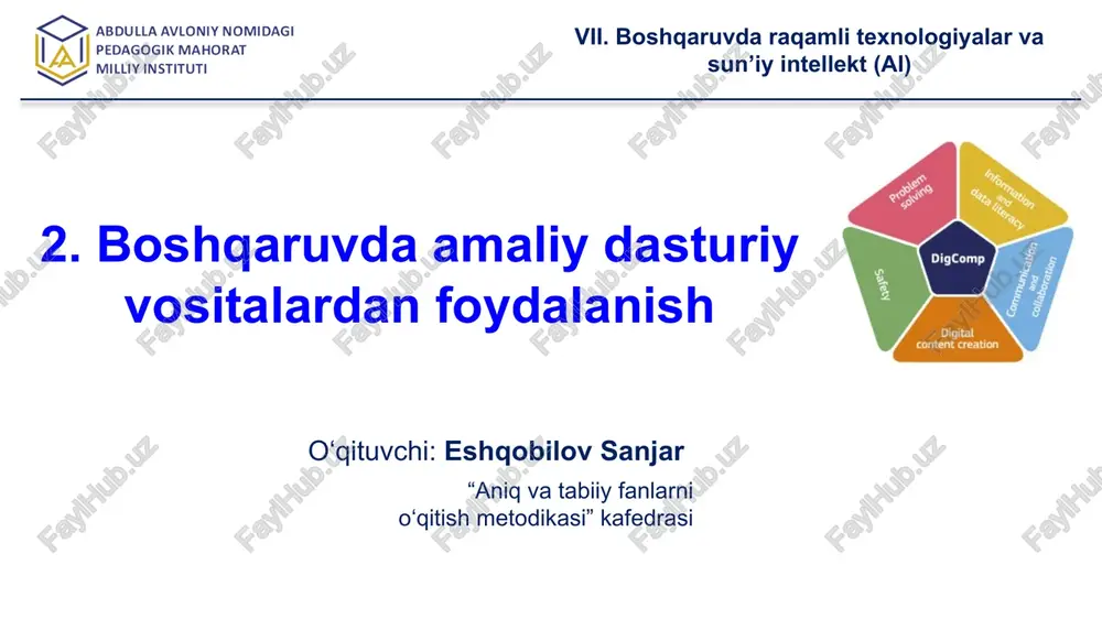 aniq vatabi fanlarni o'qitish metodikasi — PPTX