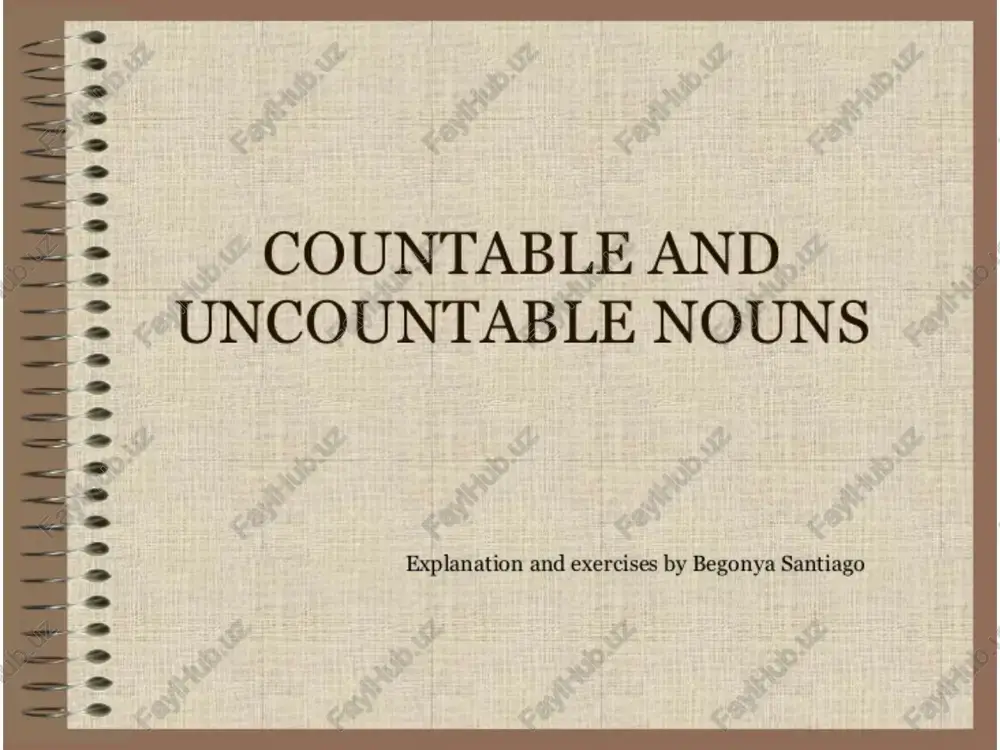 countable and uncountable nouns — PPTX