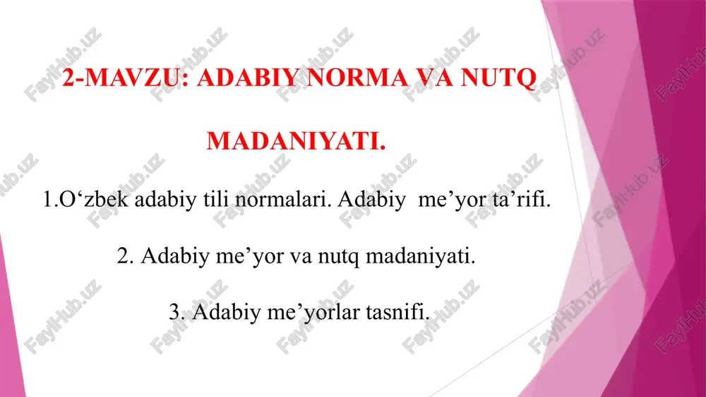adabiy normavanutq madaniyati — PPTX