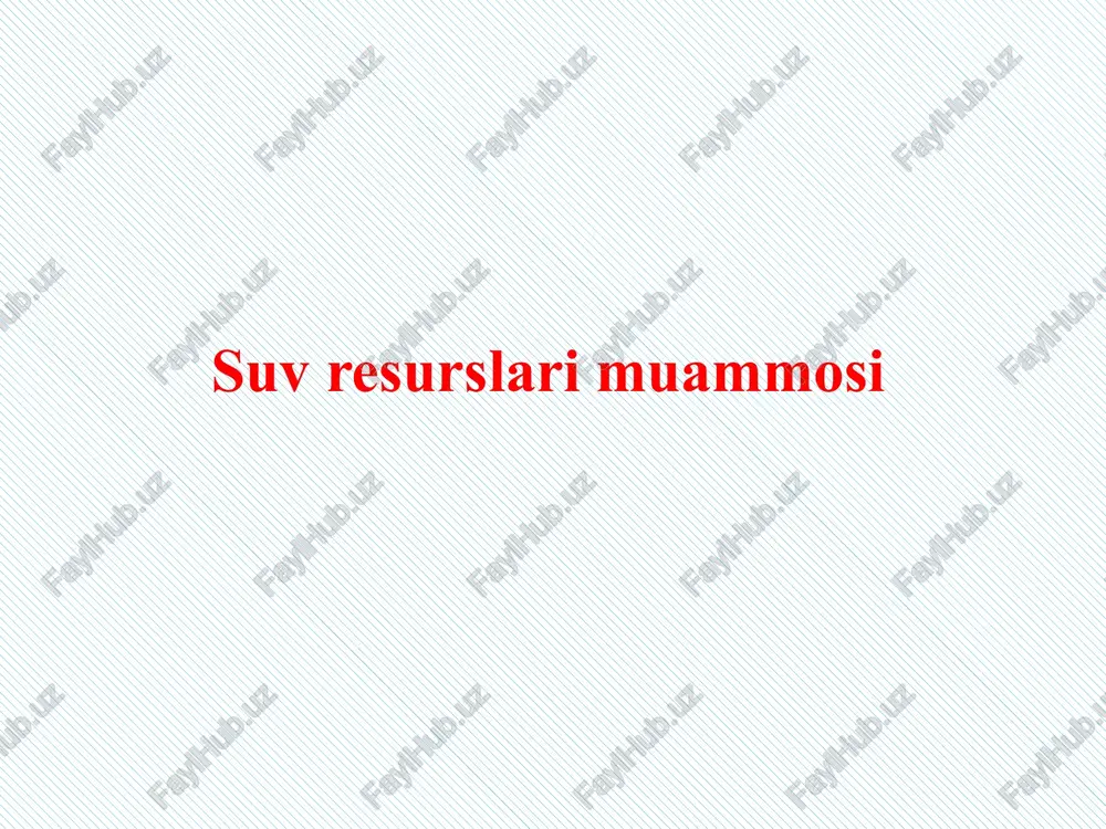 suvresurslarimuammosi — PPTX