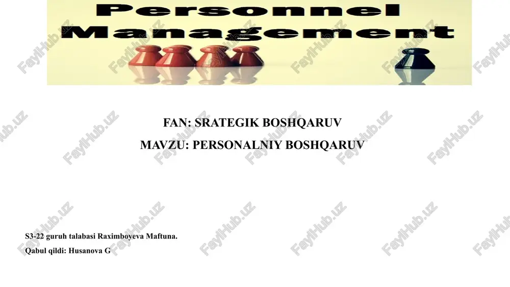 personalniy boshqaruv — PPTX