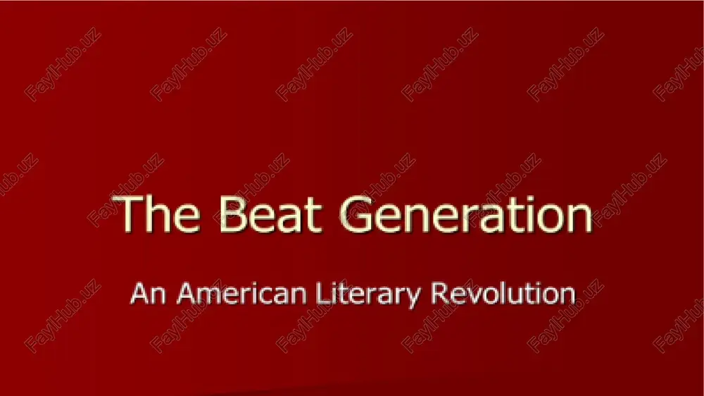 the beat generation — PPTX