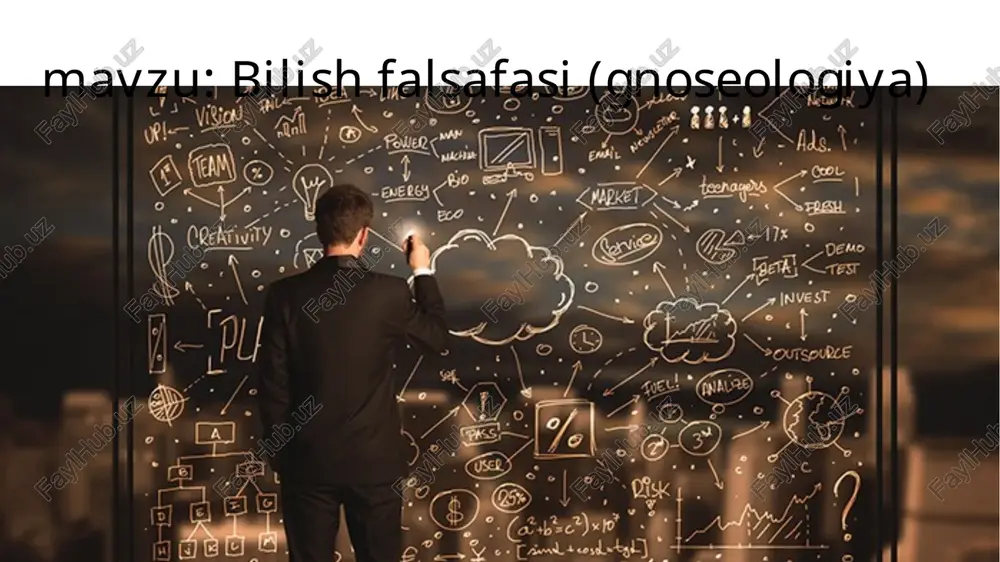bilish falsafasi (gnoseologiya) — PPTX