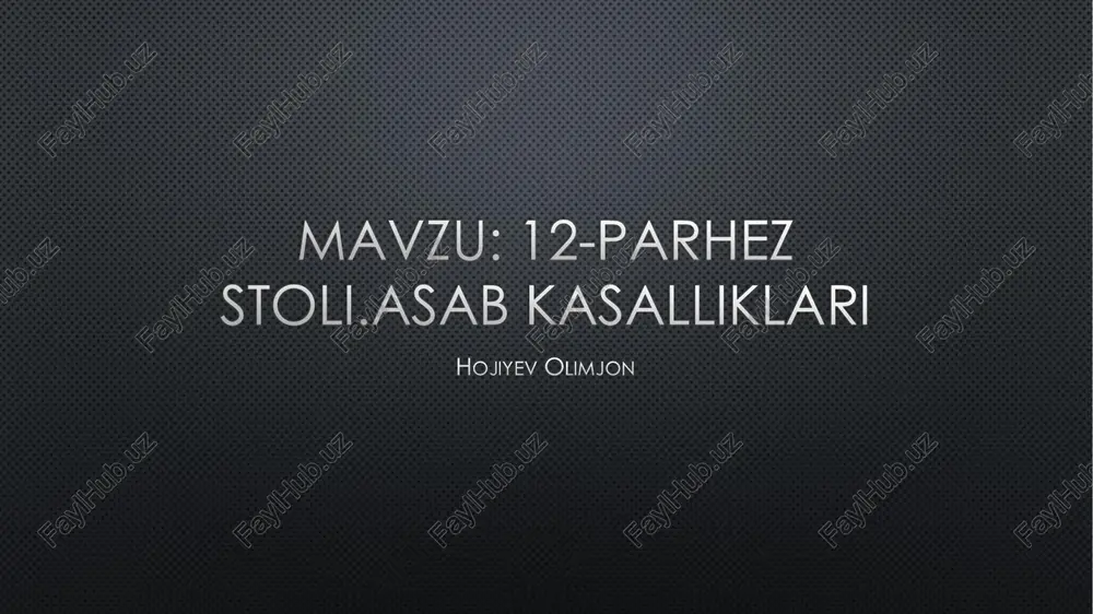 stoli.asab kasalliklari — PDF