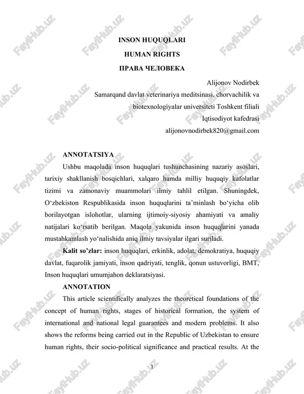 inson huquqlari — DOCX