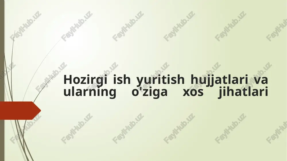 ish yuritish hujjatlari — PPTX