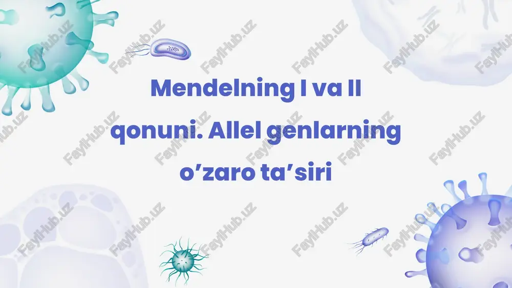 mendelning i va ii qonuni — PPTX