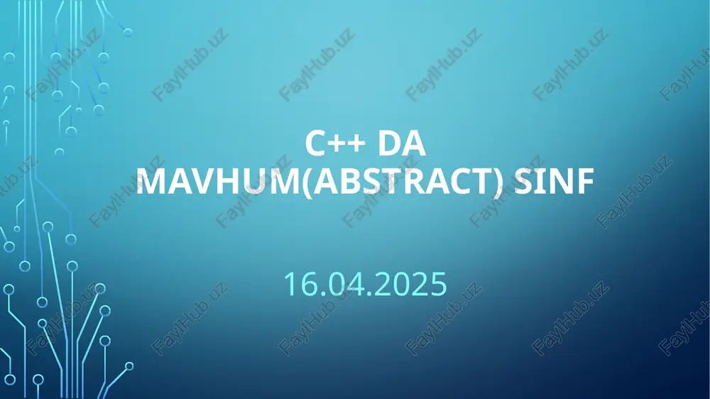 c++ damavhum(abstract)sinf — PPTX
