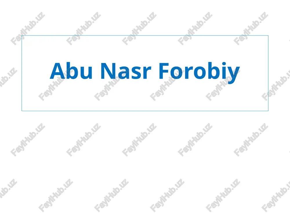 abu nasr farobiy — PPTX