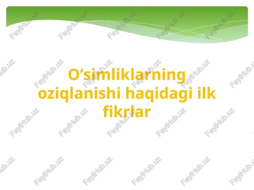 o‘simliklarning oziqlanish turlari — PPTX