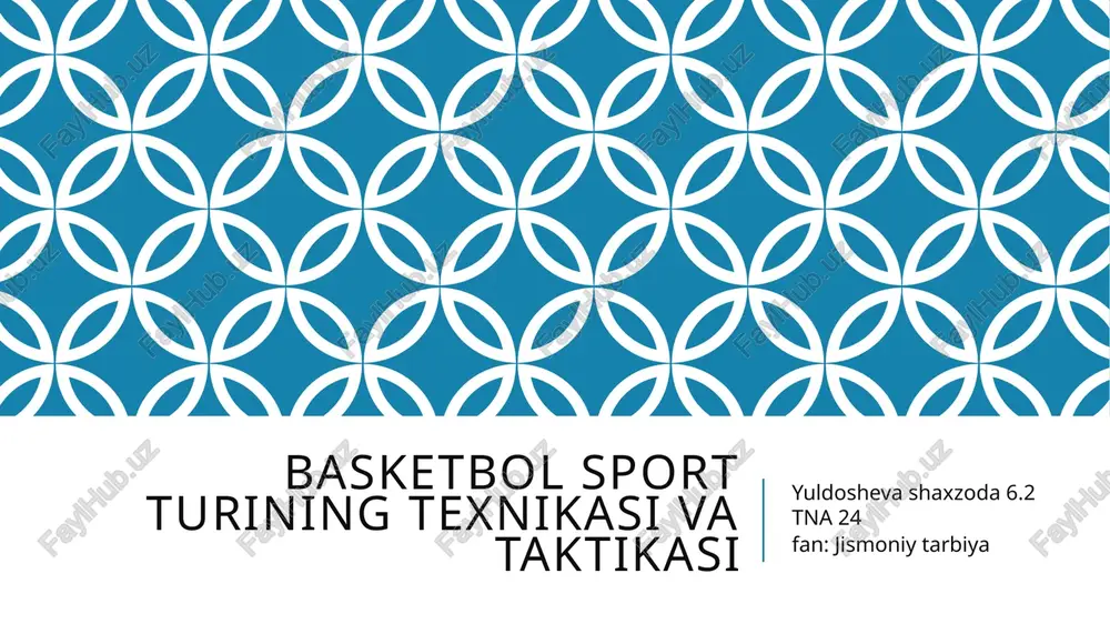 basketbolsportturiningtexnikasivataktikasi — PPTX