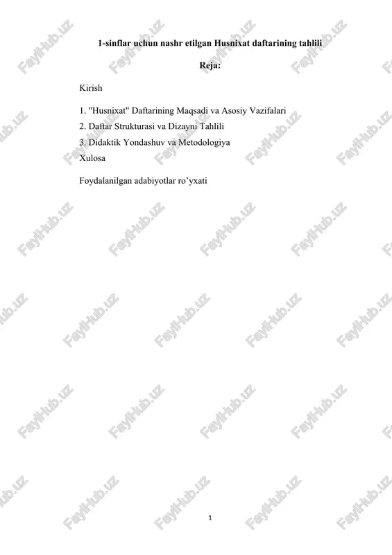 "husnixat" daftari — DOCX