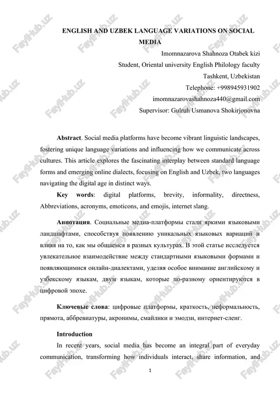 english and uzbek language variations on social media — DOCX