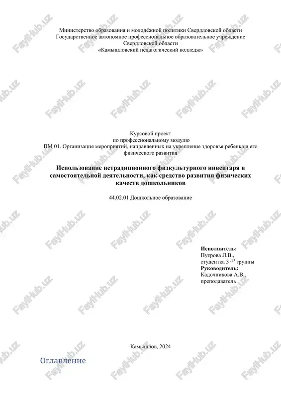 kursovoy proekt po professionalnomu modulyu — DOCX