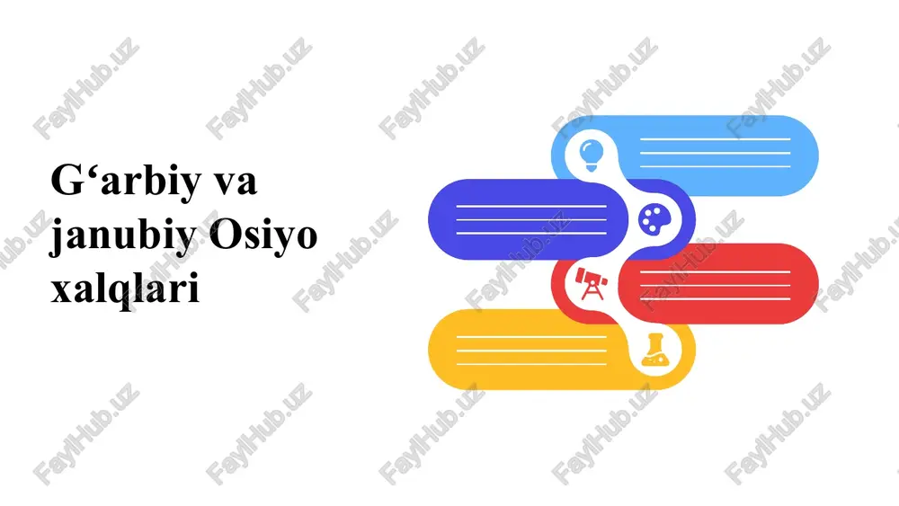 g'arbiy va janubiy osiyo xalqlari — PPTX