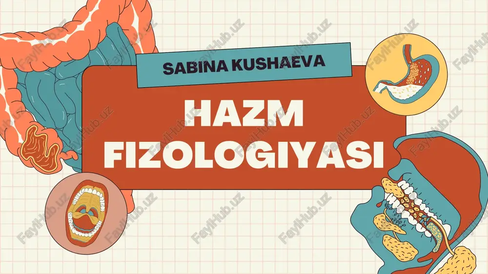 hazm fizologiyasi — PDF
