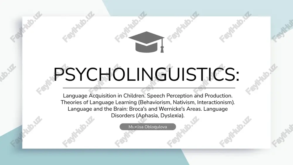 psycholinguistics — PPTX