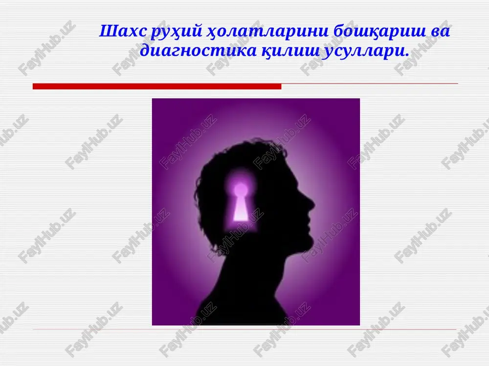 ruhiy holatlarni boshqarish — PPTX