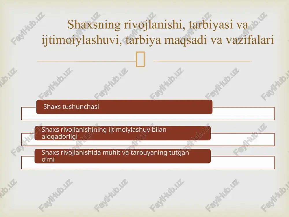 shaxs rivojlanishi — PPTX