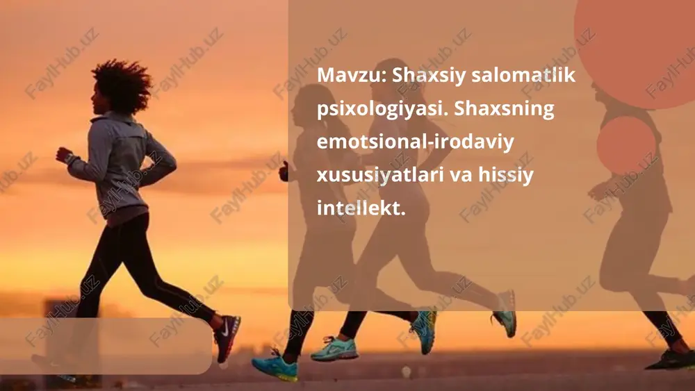 shaxsiy salomatlik psixologiyasi — PPTX