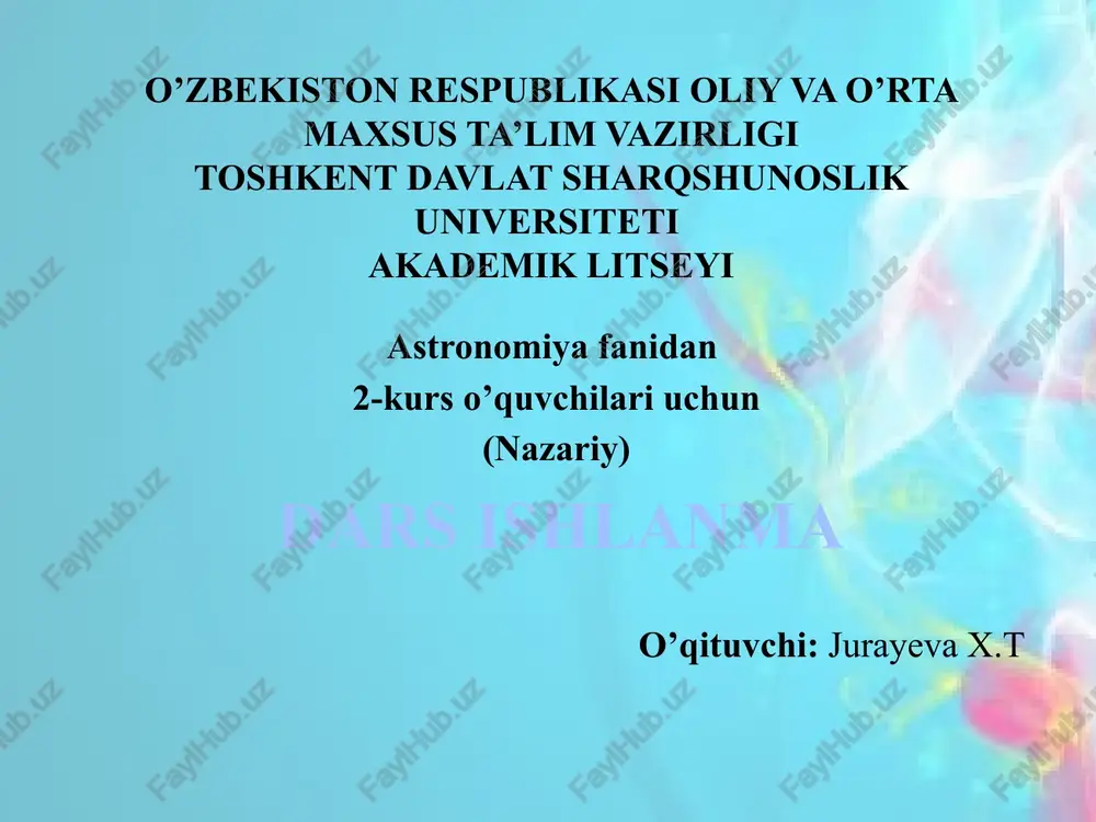 dars ishlanma — PPTX