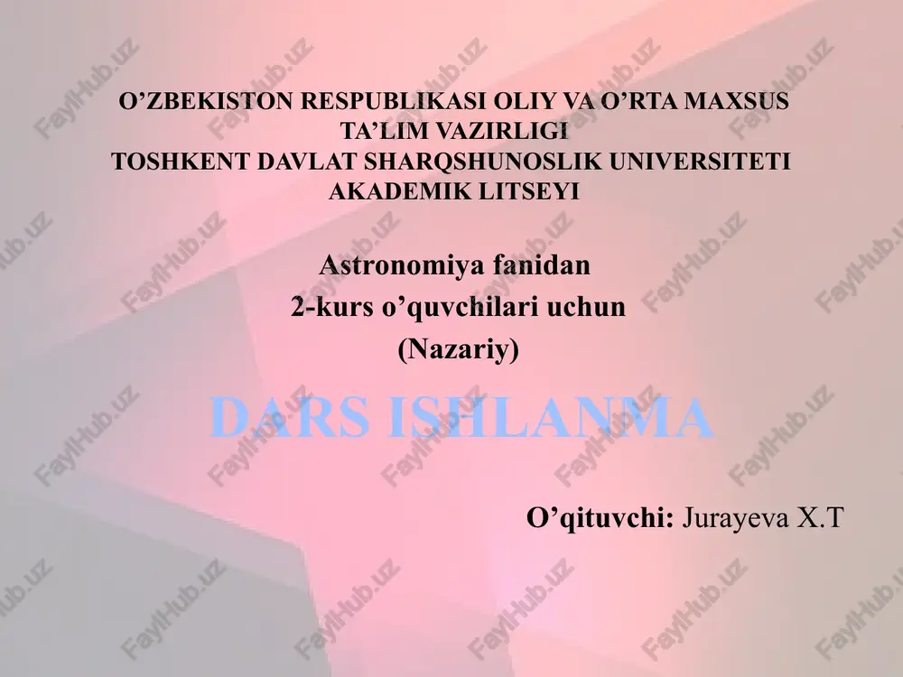 osmonnielektromagnitto’lqinlinurlarda o’rganish — PPTX