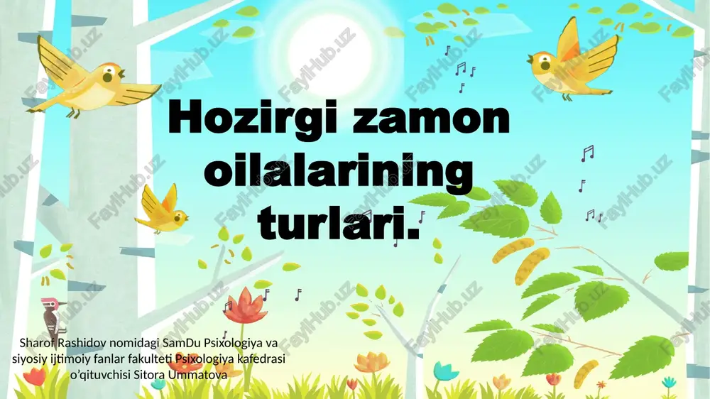 hozirgi zamon oilalarining turlari — PPTX