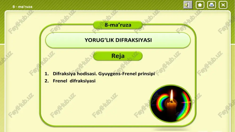 yorug‘lik difraksiyasi — PPTX