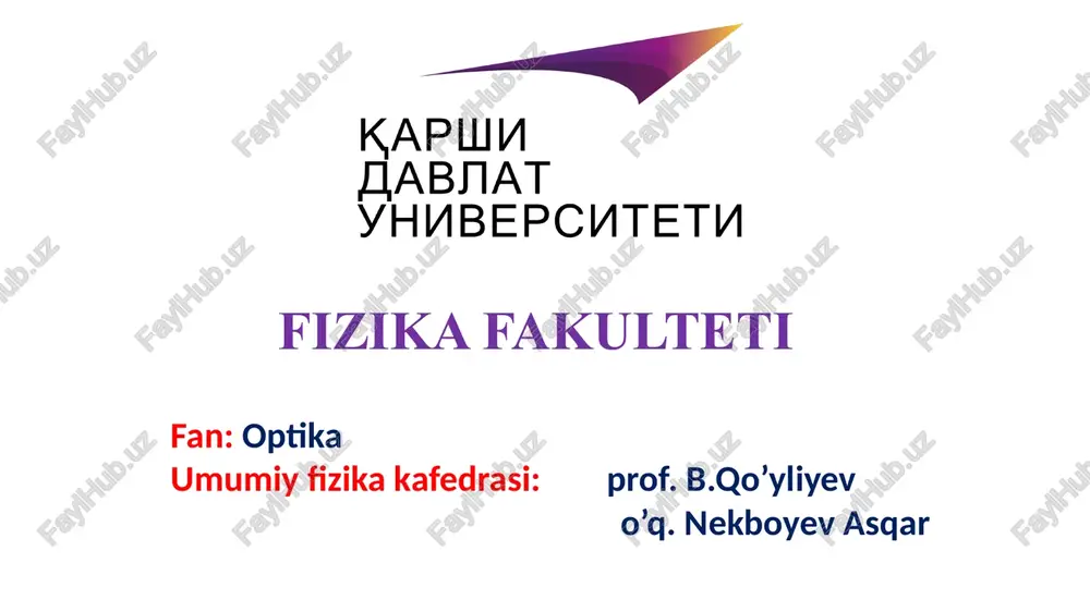 yorug‘lik interferensiyasi — PPTX