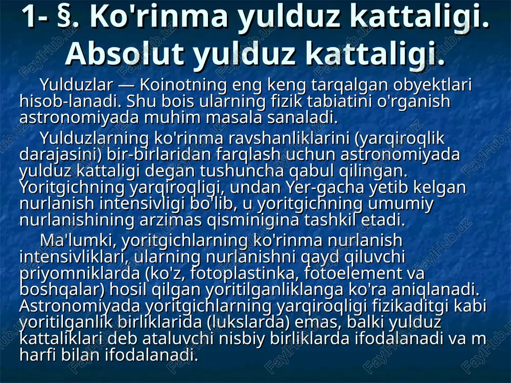 yulduzlar — PPT