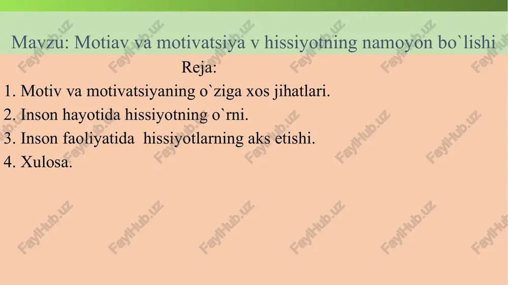 motiv va motivatsiya — PPTX