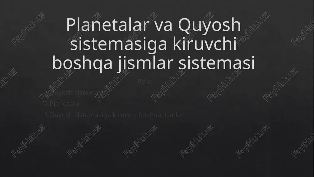 quyosh — PPTX
