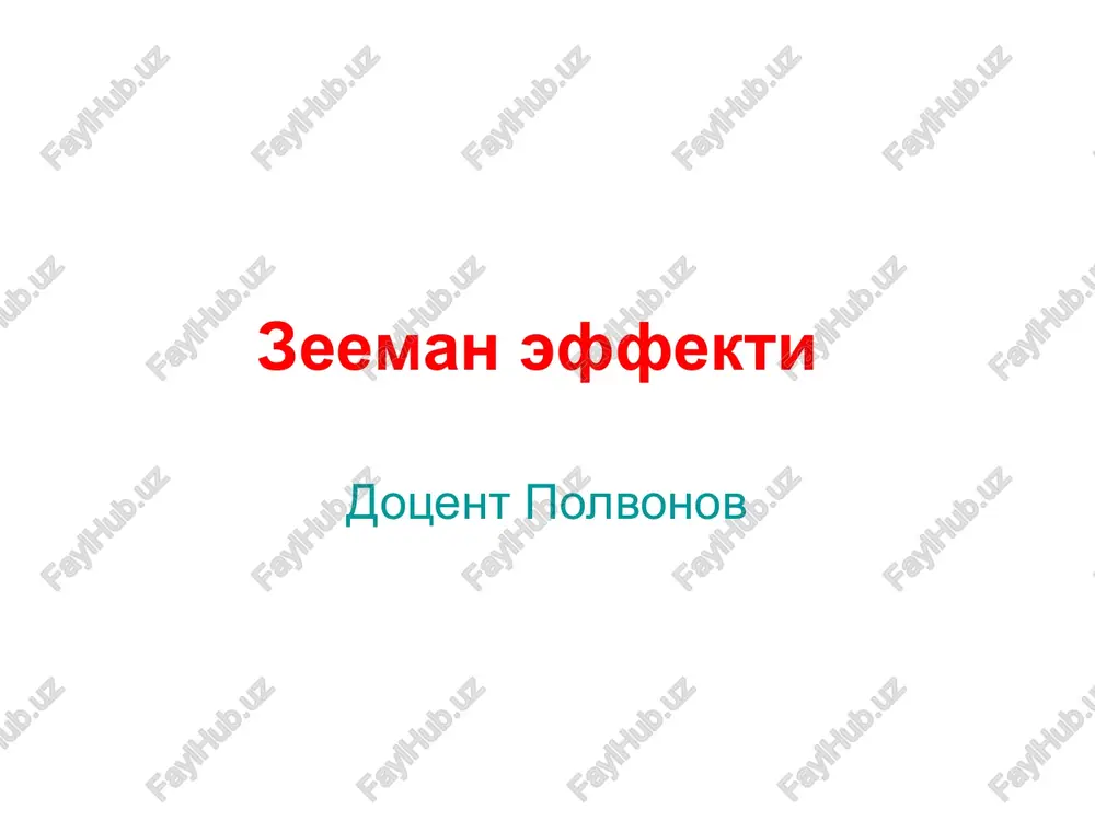 zeeman effekti — PPT