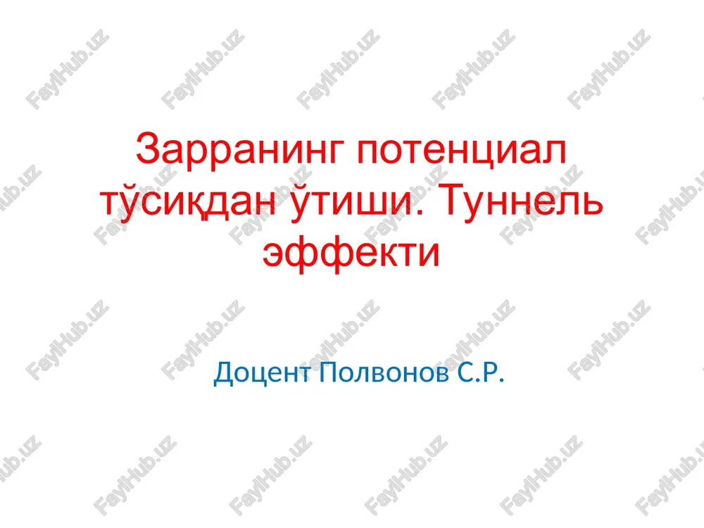 mikrozarra ishtiroki — PPT