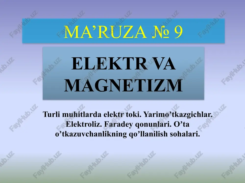 elektrvamagnetizm — PPTX