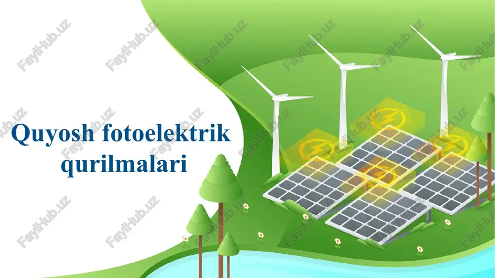 quyoshfotoelektrik qurilmalari — PPTX