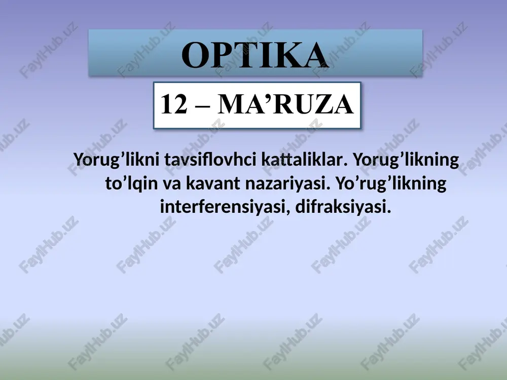 optika — PPTX