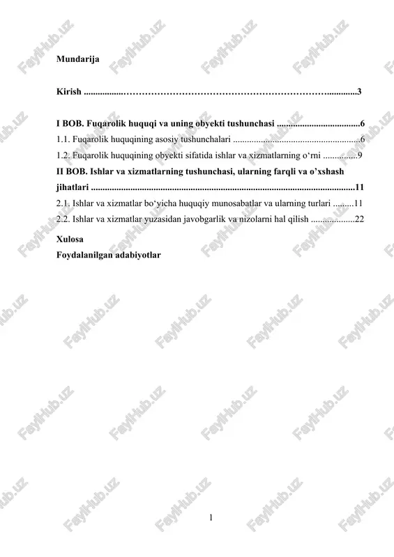 fuqarolik huquqi — DOCX