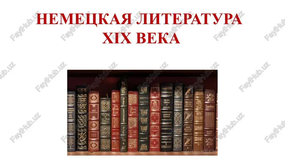 nemetskaya literatura xix veka — PPTX